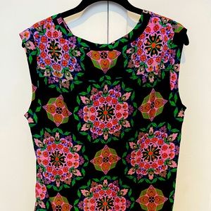 J Crew Floral Silk Top - size M petite